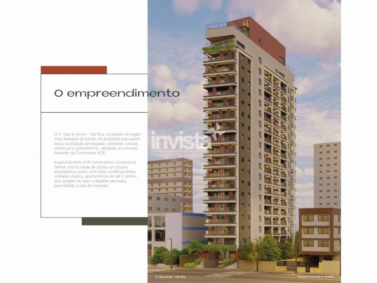 C&oacute;digo: 42065 R$ 720.000,00 Apartamento &agrave; venda em Santos-SP no bairro Boqueir&atilde;o, com 1 dormit&oacute;rio e 42m&sup2; 42 m&sup2; 1 quarto 1 vaga - Santos