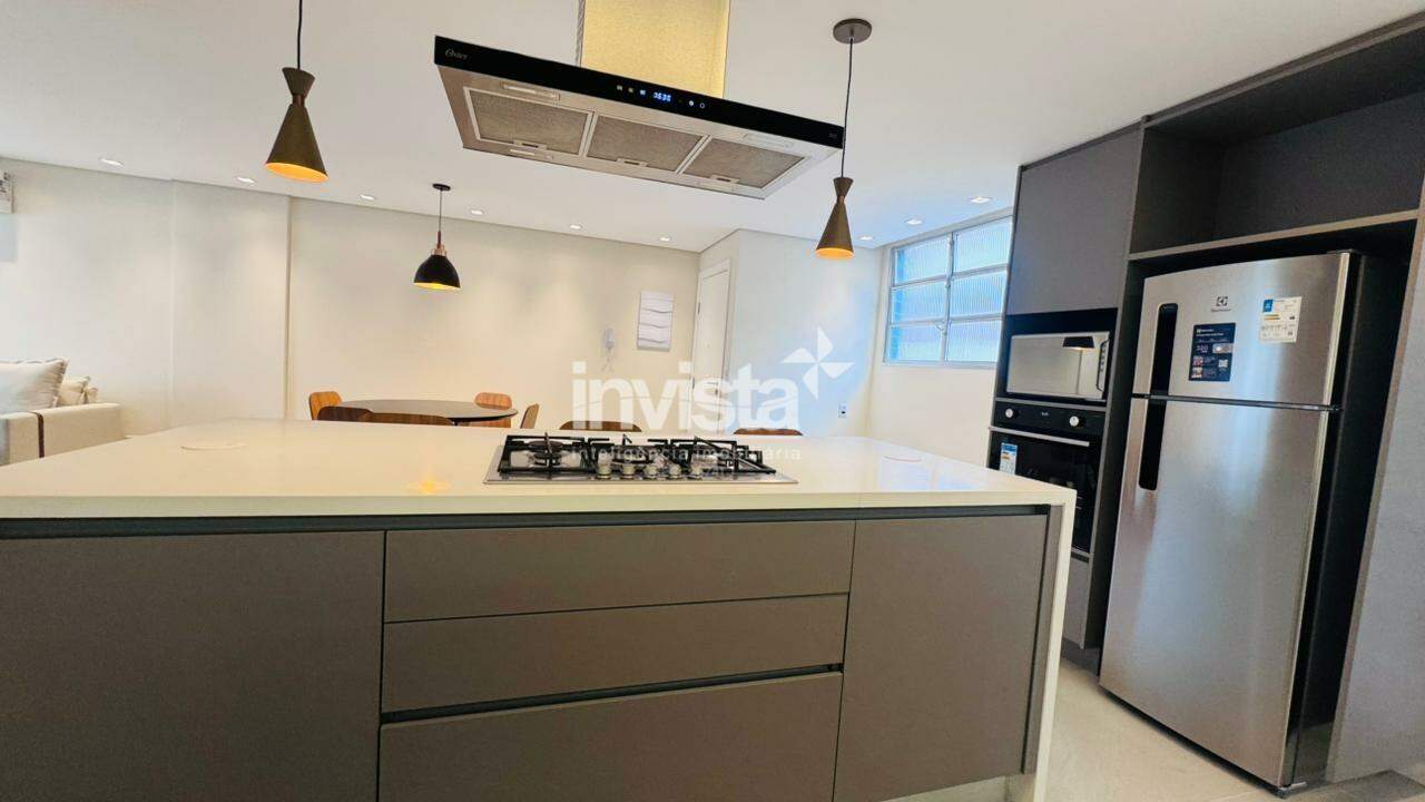 Apartamento na avenida da praia com vista mar - Santos