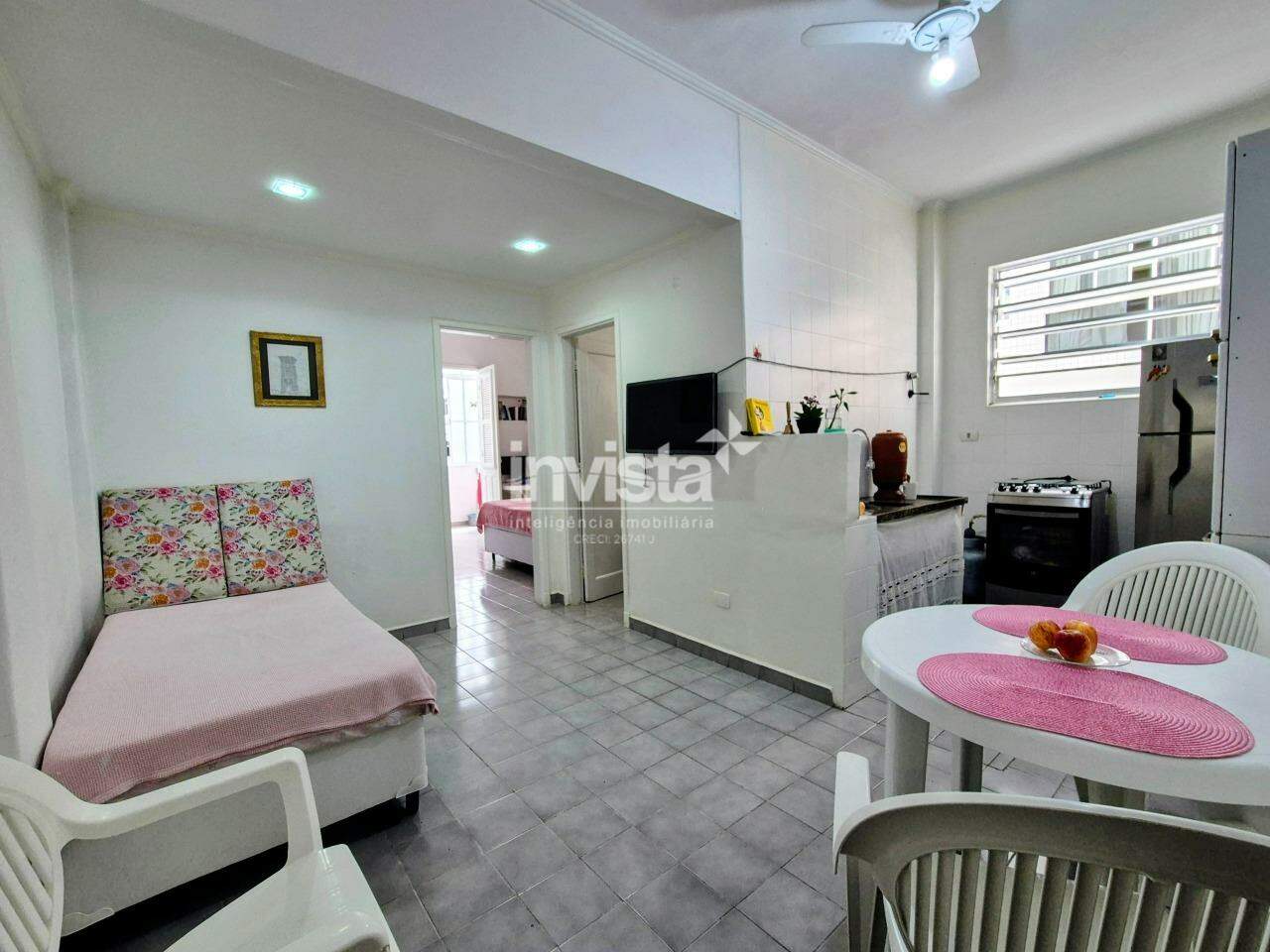 C&oacute;digo: 42124 R$ 350.000,00 Apartamento &agrave; venda em Santos-SP no bairro Boqueir&atilde;o, com 1 dormit&oacute;rio e 46m&sup2; 46 m&sup2; 1 quarto 0 vagas - Santos