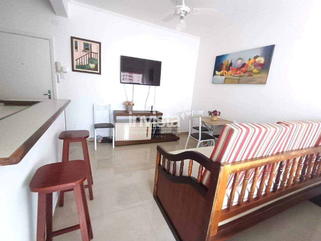 C&oacute;digo: 42165 R$ 3.000,00 Apartamento para alugar em Santos-SP no bairro Gonzaga, com 1 dormit&oacute;rio e 40m&sup2; 40 m&sup2; 1 quarto 1 vaga - Santos