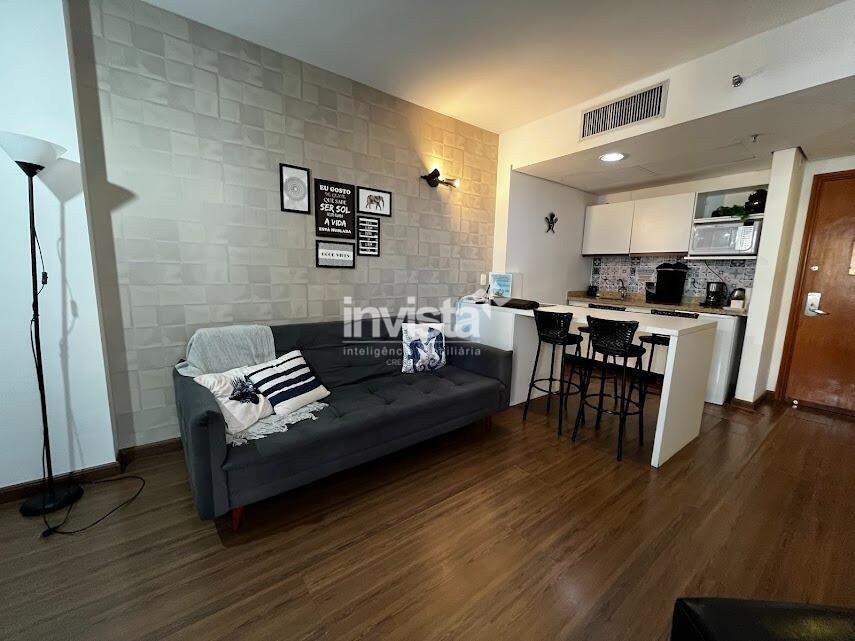 C&oacute;digo: 42667 R$ 6.000,00 Apartamento para alugar em Santos-SP no bairro Boqueir&atilde;o, com 1 dormit&oacute;rio e 44m&sup2; 44 m&sup2; 1 quarto 1 vaga - Santos