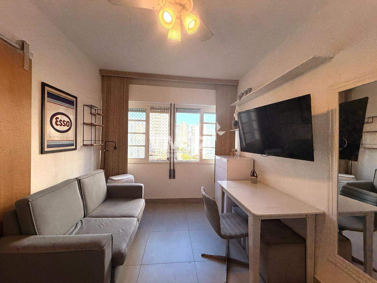 Apartamento &agrave; venda no Embar&eacute; (Santos) | Vista Mar | 1 Dorm. | Porcelanato - Santos