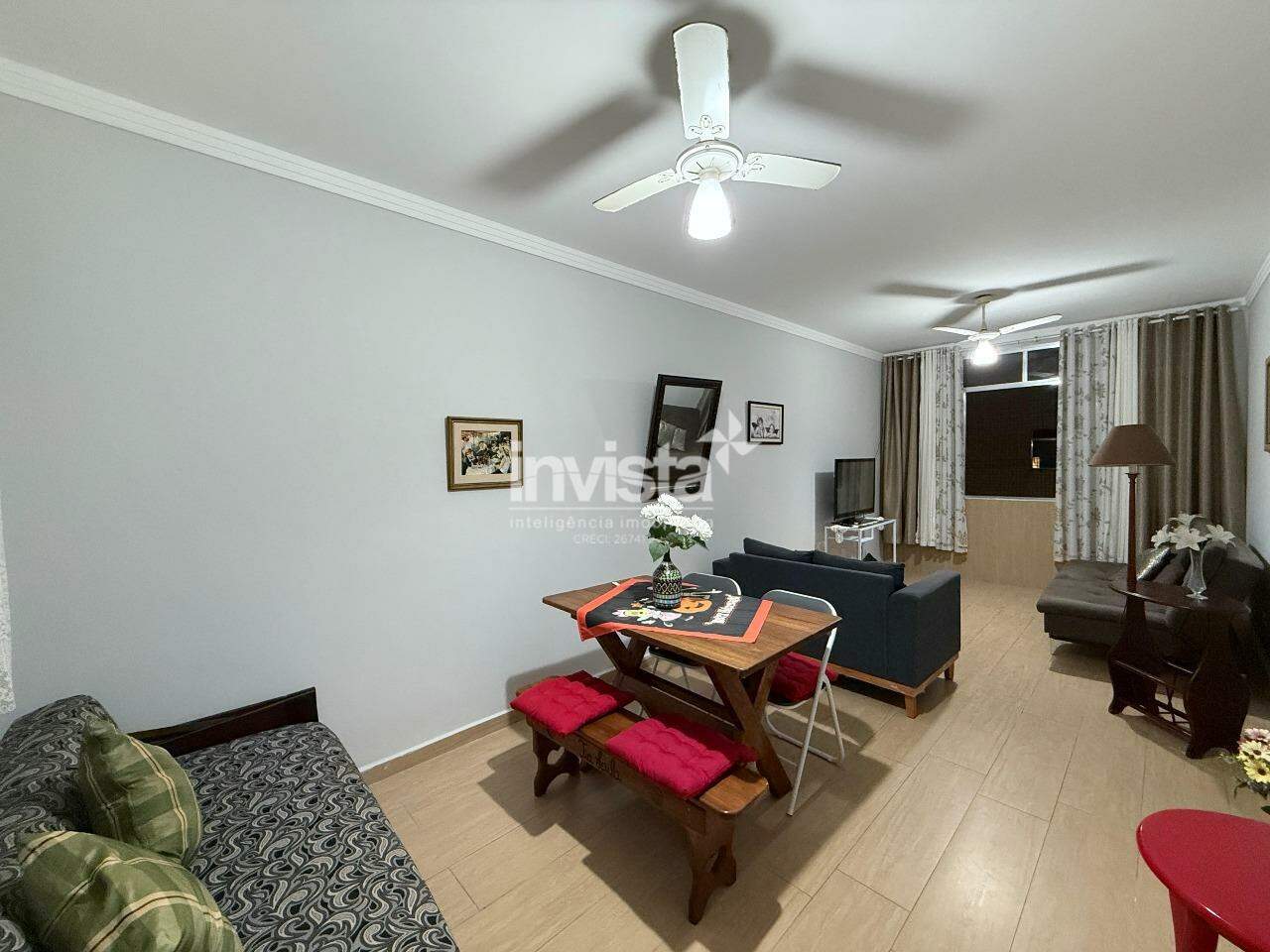 C&oacute;digo: 42892 R$ 3.500,00 Apartamento para alugar em Santos-SP no bairro Pomp&eacute;ia, com 1 dormit&oacute;rio e 60m&sup2; 60 m&sup2; 1 quarto 1 vaga - Santos