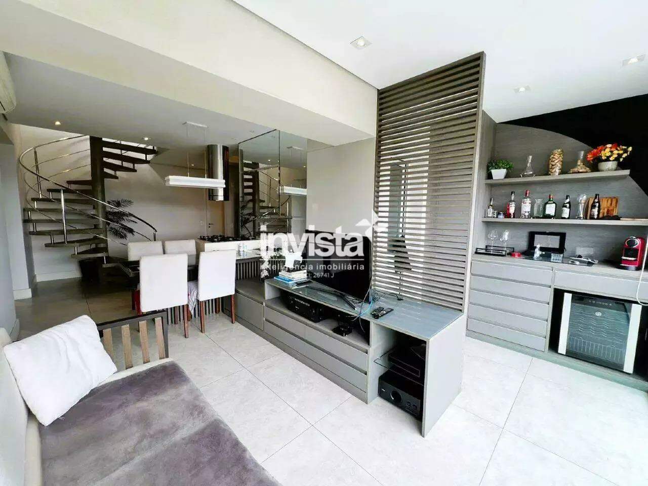 C&oacute;digo: 42953 R$ 10.000,00 Cobertura para alugar em Santos-SP no bairro Boqueir&atilde;o, com 2 dormit&oacute;rios e 140m&sup2; 140 m&sup2; 2 quartos 2 vagas - Santos