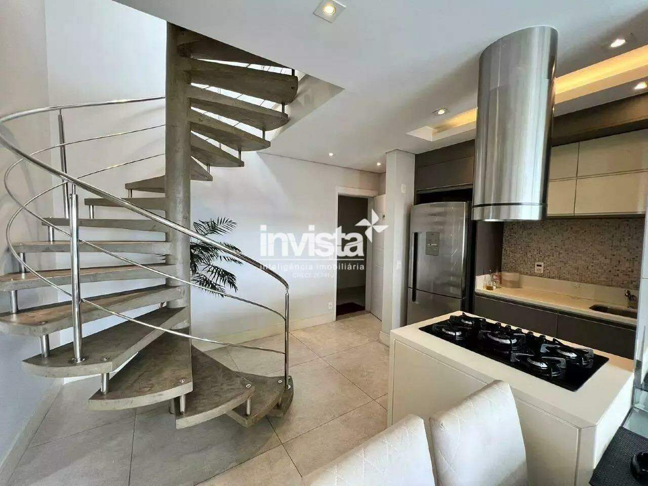 Cobertura Duplex | 3 Ambientes | Vista Mar | Boqueir&atilde;o | Santos - Santos