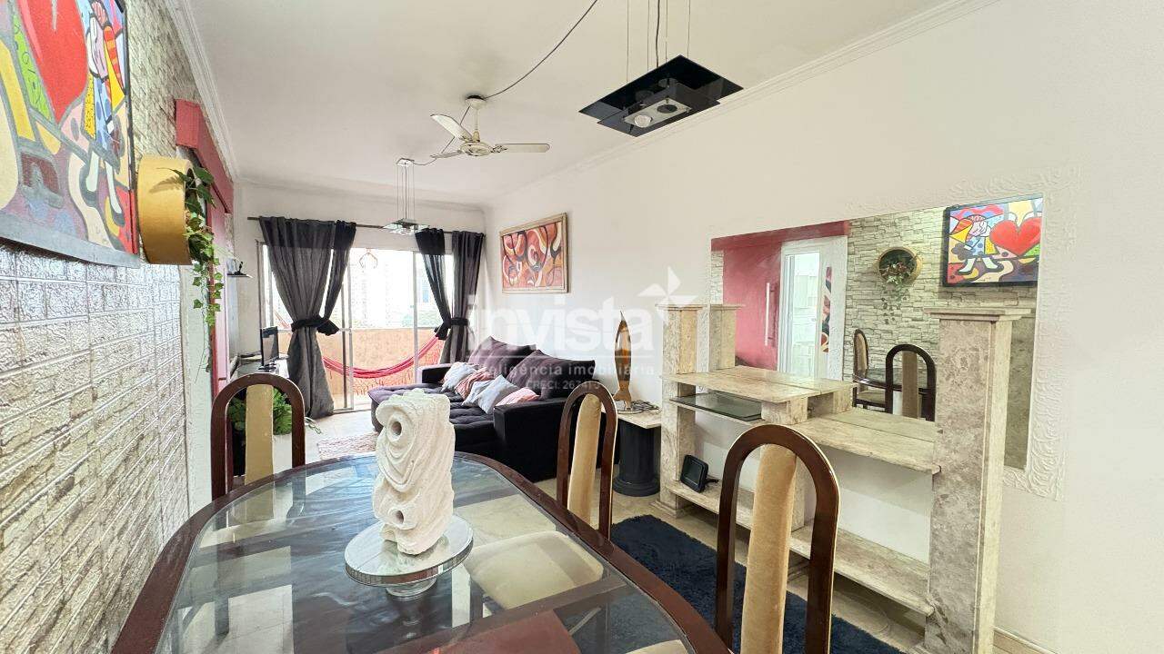 Apartamento para loca&ccedil;&atilde;o de Frente com varanda na Ponta da Praia - Santos