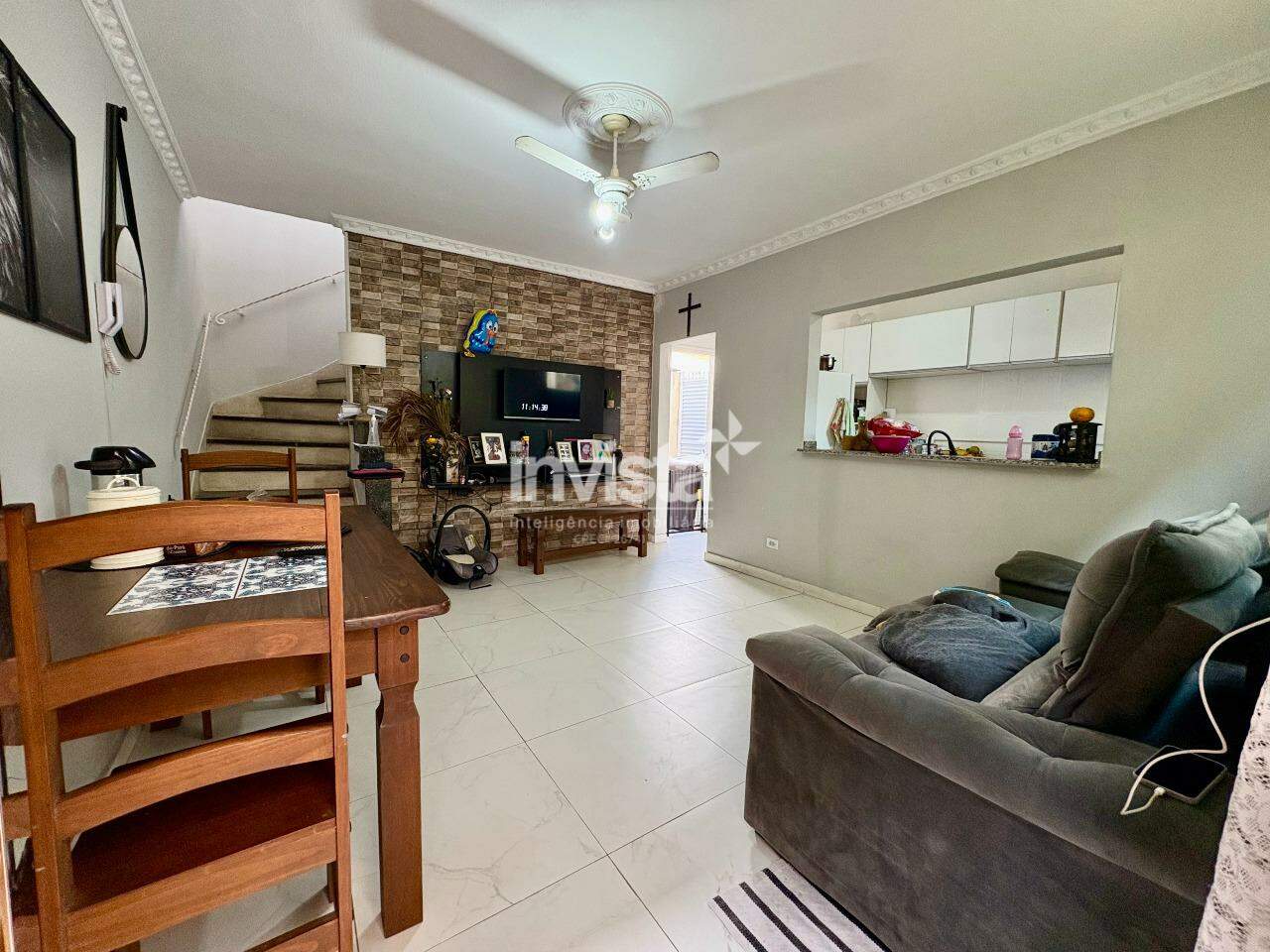 C&oacute;digo: 43270 R$ 360.000,00 Casa &agrave; venda em Santos-SP no bairro Estu&aacute;rio, com 2 dormit&oacute;rios e 73m&sup2; 73 m&sup2; 2 quartos 1 vaga - Santos
