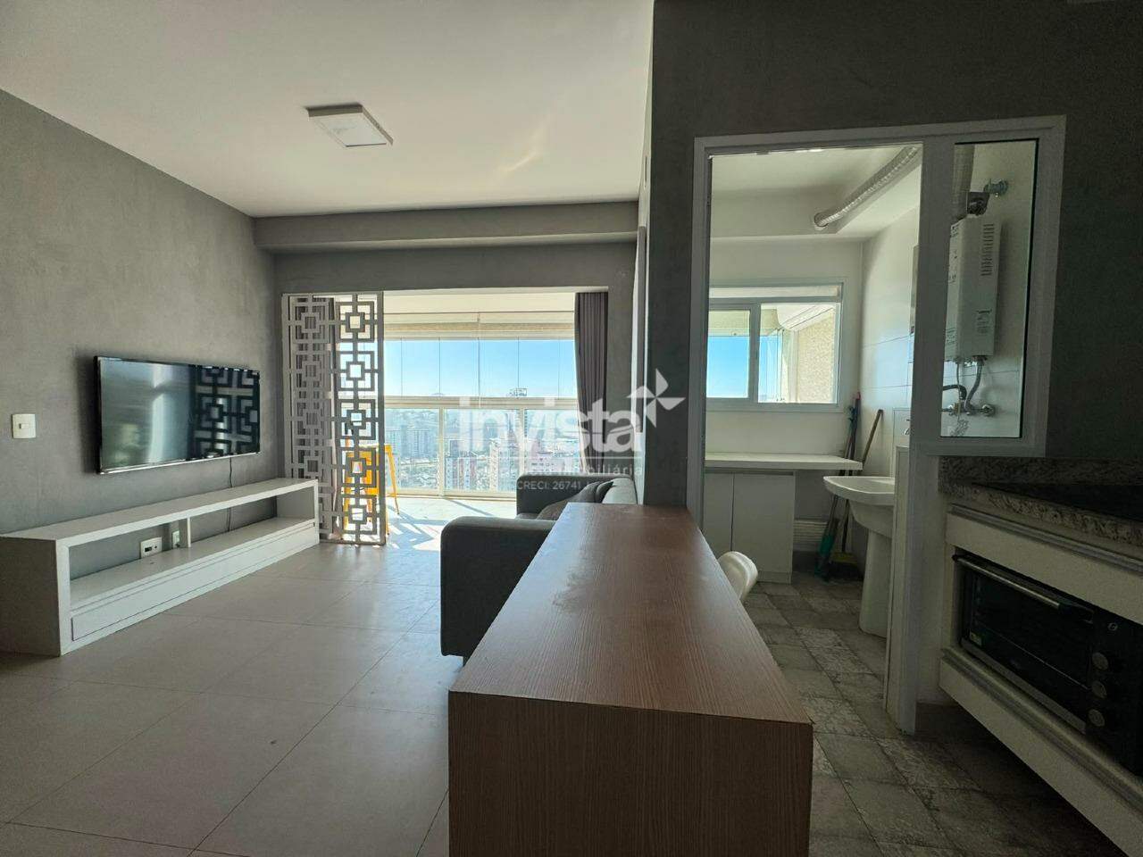 APARTAMENTO 1 DORMIT&Oacute;RIO COM LAZER COMPLETO NA PONTA DA PRAIA - Santos