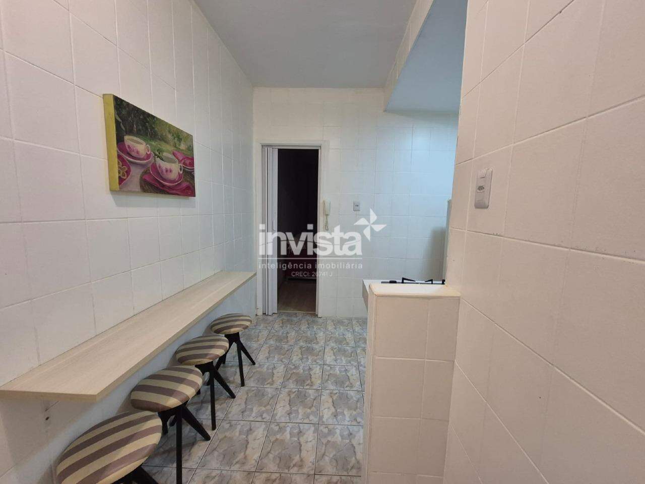 C&oacute;digo: 43458 R$ 3.000,00 Apartamento para alugar em Santos-SP no bairro Boqueir&atilde;o, com 1 dormit&oacute;rio e 32m&sup2; 32 m&sup2; 1 quarto 0 vagas - Santos