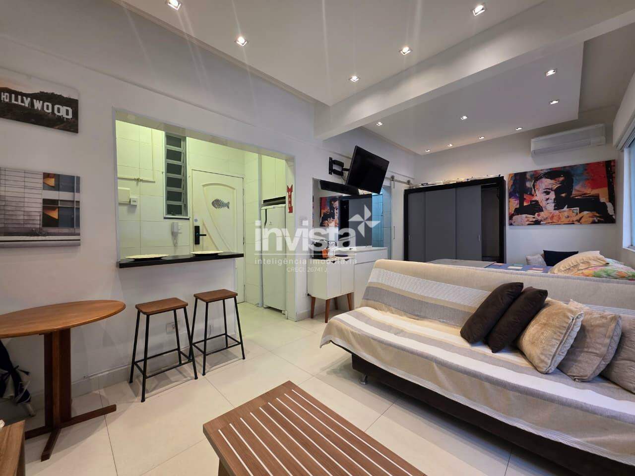 C&oacute;digo: 43634 R$ 340.000,00 Kitnet &agrave; venda em Santos-SP no bairro Embar&eacute;, com 1 dormit&oacute;rio e 34m&sup2; 34 m&sup2; 1 quarto 1 vaga - Santos