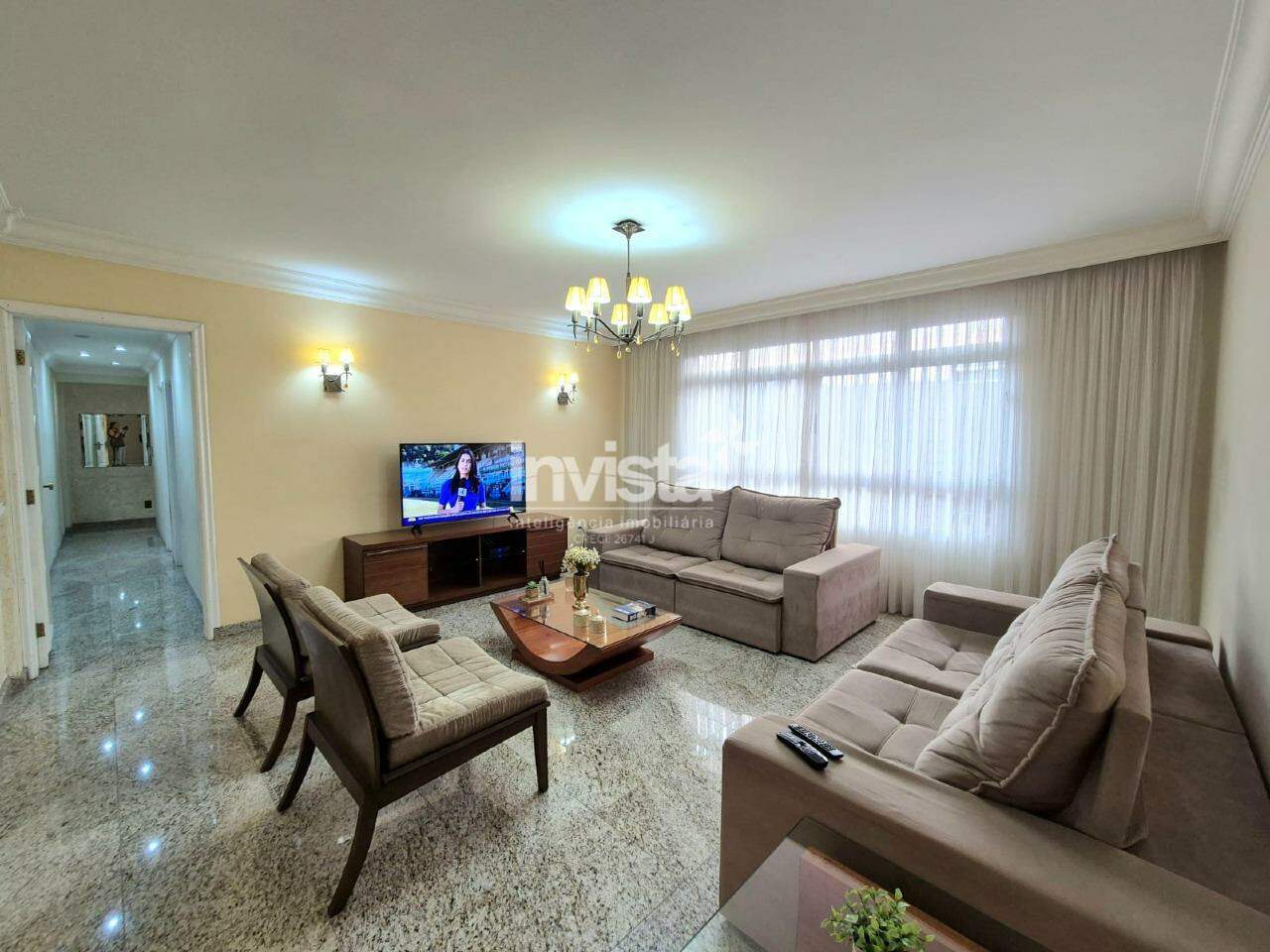 C&oacute;digo: 43666 R$ 850.000,00 Apartamento &agrave; venda em Santos-SP no bairro Pomp&eacute;ia, com 3 dormit&oacute;rios e 132m&sup2; 132 m&sup2; 3 quartos 1 vaga - Santos