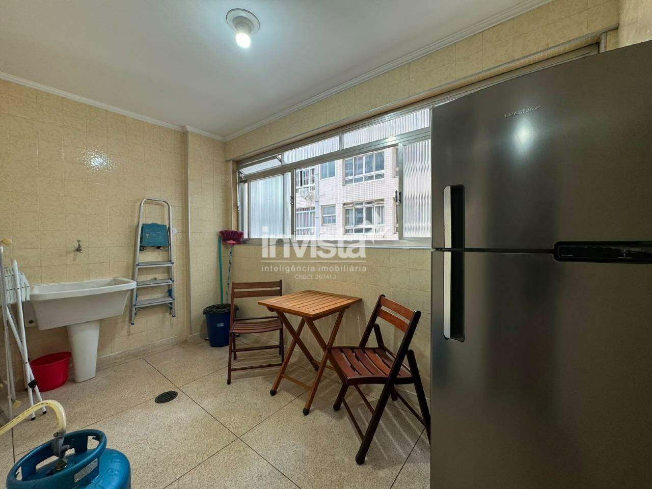 Apartamento 1 Dormit&oacute;rios MOBILIADO na frente da praia do Gonzaga em Santos - Santos