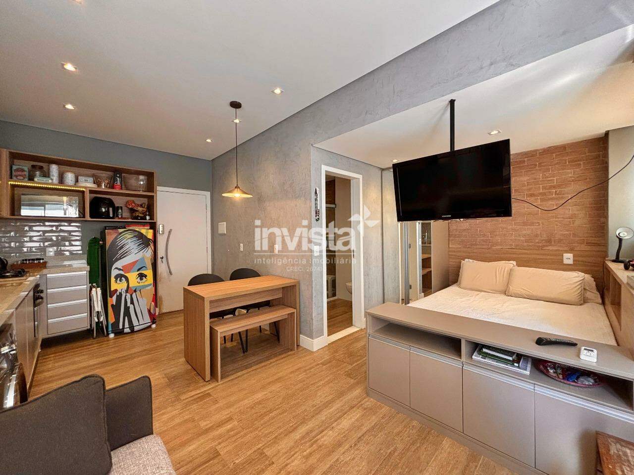 C&oacute;digo: 43798 R$ 490.000,00 Apartamento &agrave; venda em Santos-SP no bairro Boqueir&atilde;o, com 1 dormit&oacute;rio e 35m&sup2; 35 m&sup2; 1 quarto 1 vaga - Santos