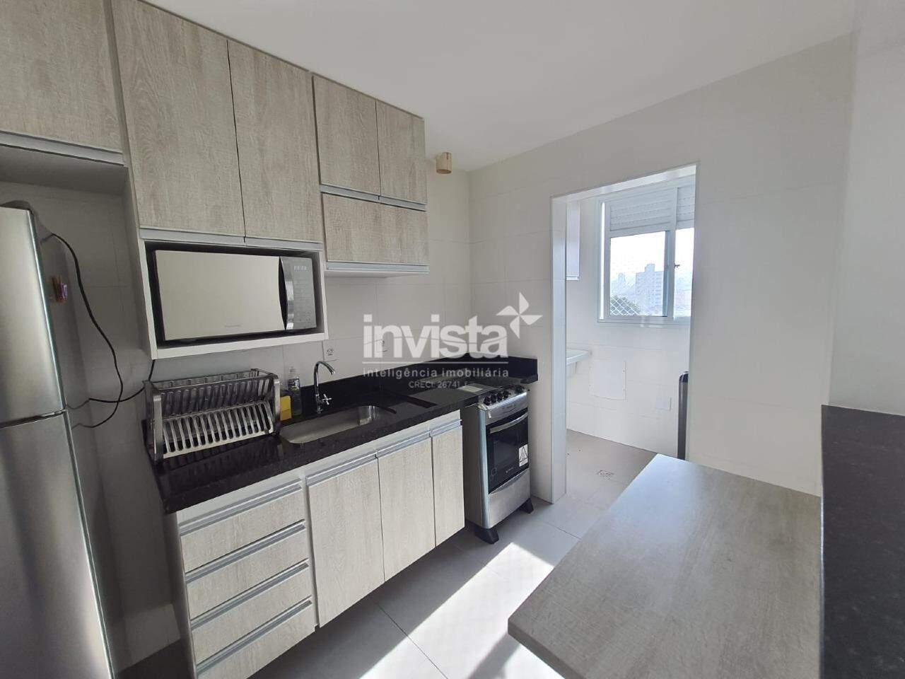 C&oacute;digo: 43874 R$ 3.500,00 Apartamento para alugar em Santos-SP no bairro Marap&eacute;, com 1 dormit&oacute;rio e 60m&sup2; 60 m&sup2; 1 quarto 1 vaga - Santos