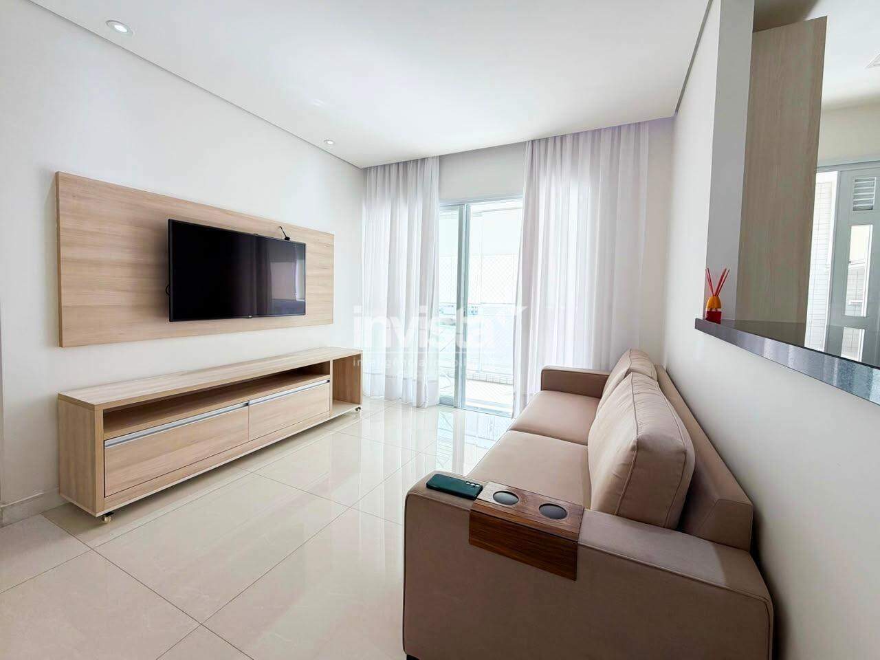 C&oacute;digo: 43887 R$ 6.700,00 Apartamento para alugar em Santos-SP no bairro Gonzaga, com 1 dormit&oacute;rio e 57m&sup2; 57 m&sup2; 1 quarto 1 vaga - Santos