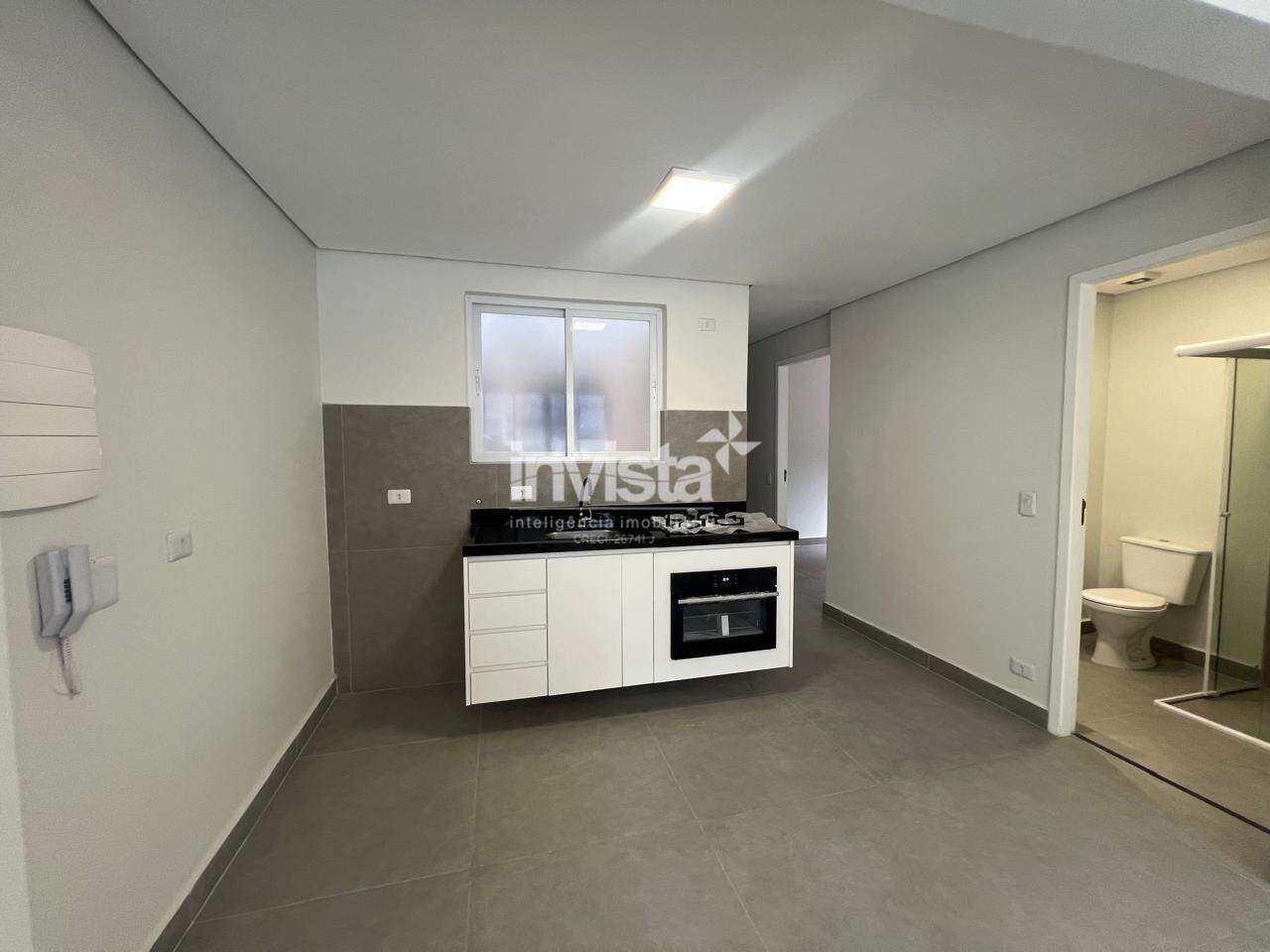 Apartamento T&eacute;rreo para aluguel no bairro Boqueir&atilde;o - Santos
