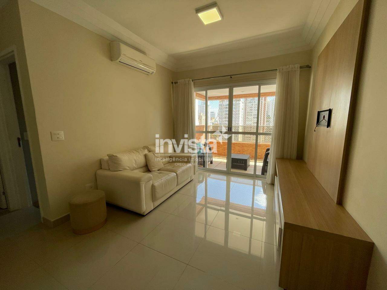 C&oacute;digo: 43939 R$ 4.300,00 Apartamento para alugar em Santos-SP no bairro Boqueir&atilde;o, com 1 dormit&oacute;rio e 59m&sup2; 59 m&sup2; 1 quarto 1 vaga - Santos