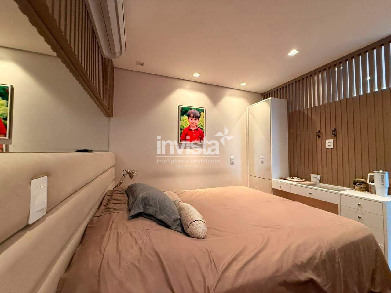 Apartamento mobiliado com vista para o mar &agrave; venda na Ponta da Praia, Santos - Santos
