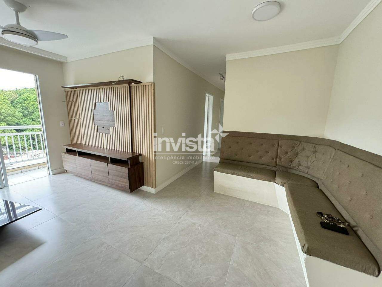 C&oacute;digo: 44408 R$ 2.600,00 Apartamento para alugar em Santos-SP no bairro MORRO NOVA CINTRA, com 2 dormit&oacute;rios e 57m&sup2; 57 m&sup2; 2 quartos 1 vaga - Santos