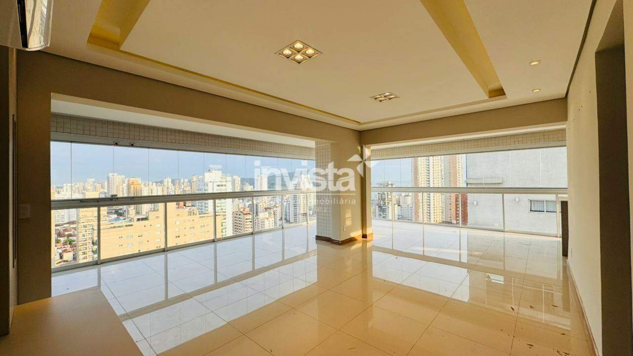 C&oacute;digo: 44493 R$ 16.500,00 Apartamento para alugar em Santos-SP no bairro Embar&eacute;, com 3 dormit&oacute;rios e 170m&sup2; 170 m&sup2; 3 quartos 3 vagas - Santos