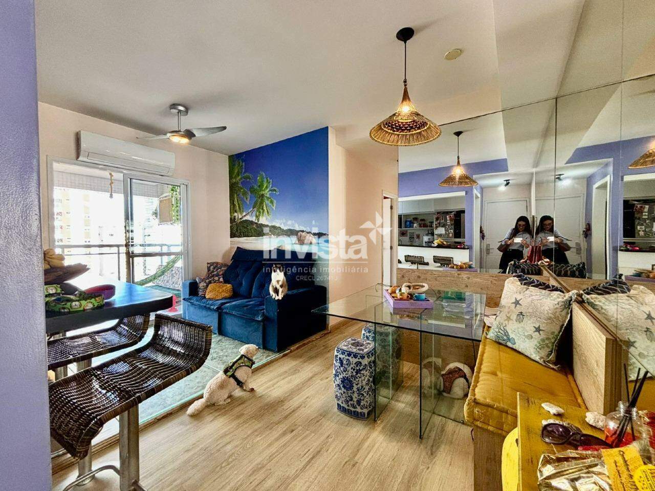 C&oacute;digo: 44565 R$ 980.000,00 Apartamento &agrave; venda em Santos-SP no bairro Pomp&eacute;ia, com 2 dormit&oacute;rios e 64m&sup2; 64 m&sup2; 2 quartos 1 vaga - Santos