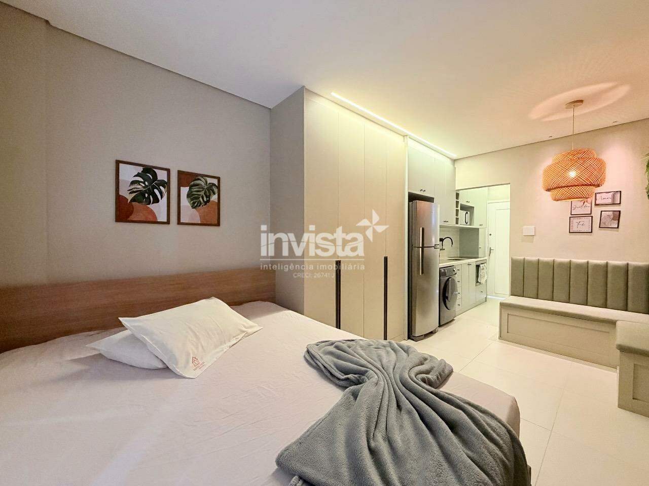 EXCLUSIVIDADE | PONTA DA PRAIA &ndash; SALA LIVING A UMA QUADRA DO MAR, PORTEIRA FECHADA. - Santos