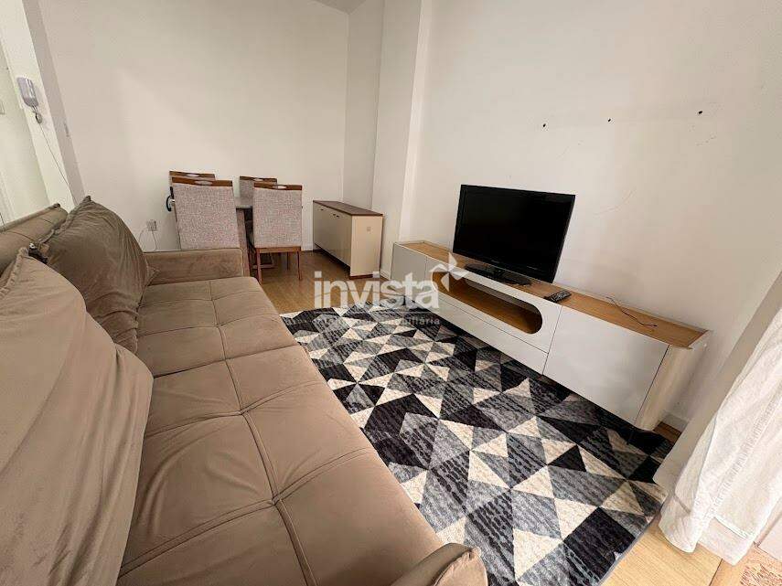 C&oacute;digo: 44636 R$ 3.800,00 Apartamento para alugar em Santos-SP no bairro Boqueir&atilde;o, com 1 dormit&oacute;rio e 55m&sup2; 55 m&sup2; 1 quarto 1 vaga - Santos