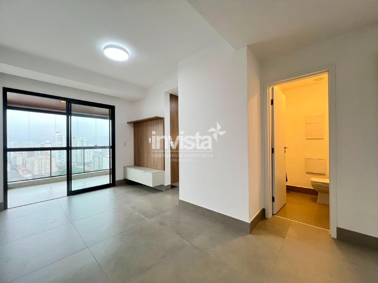 C&oacute;digo: 44677 R$ 4.600,00 Apartamento para alugar em Santos-SP no bairro Boqueir&atilde;o, com 1 dormit&oacute;rio e 54m&sup2; 54 m&sup2; 1 quarto 1 vaga - Santos