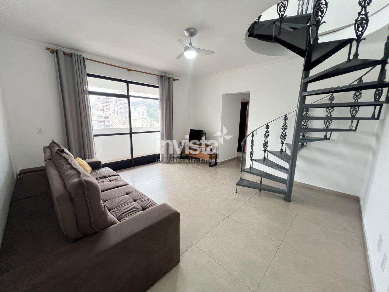 C&oacute;digo: 44678 R$ 9.900,00 Apartamento Duplex para alugar em Santos-SP no bairro Pomp&eacute;ia, com 3 dormit&oacute;rios e 305m&sup2; 305 m&sup2; 3 quartos 2 vagas - Santos