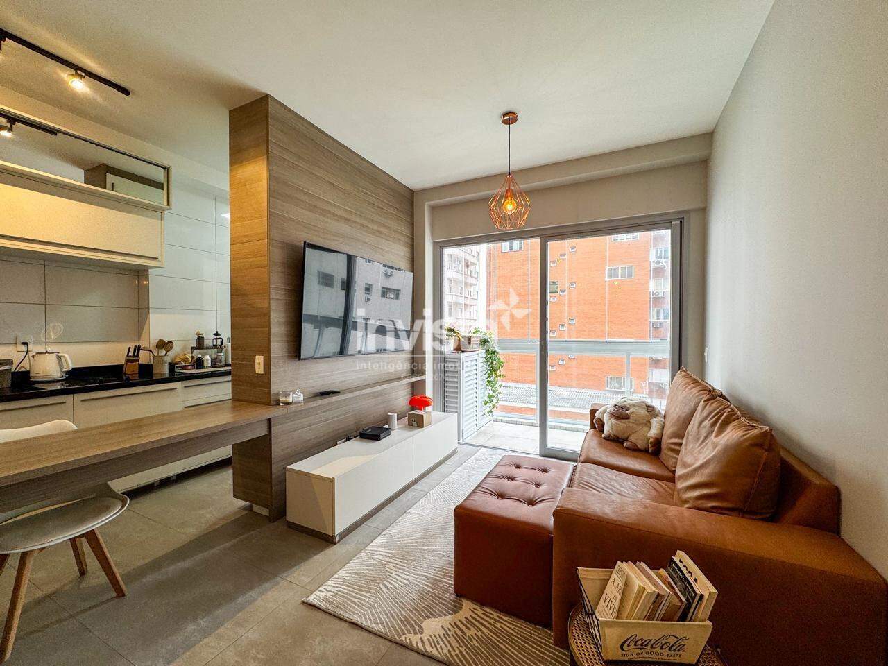 C&oacute;digo: 44870 R$ 745.000,00 Apartamento &agrave; venda em Santos-SP no bairro Boqueir&atilde;o, com 1 dormit&oacute;rio e 46m&sup2; 46 m&sup2; 1 quarto 1 vaga - Santos