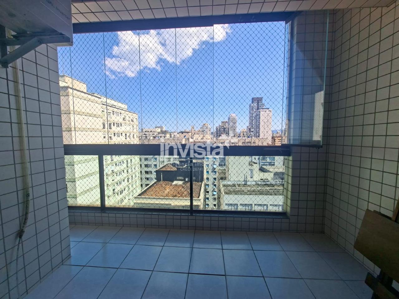 Apartamento com vista mar na quadra da praia &ndash; Aparecida - Santos