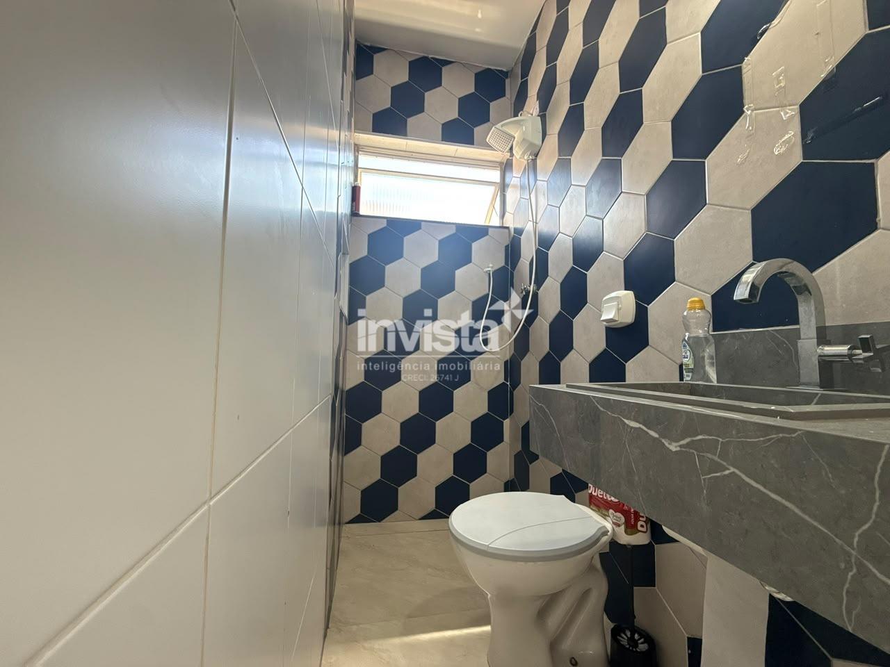 Sala living &agrave; venda no Embar&eacute; em Santos com vista para o mar - Santos