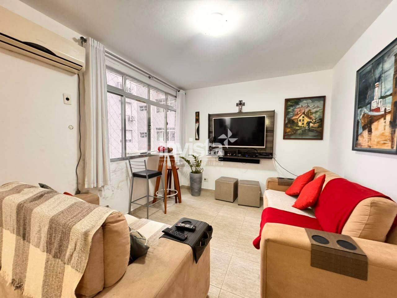 C&oacute;digo: 45009 R$ 900.000,00 Apartamento &agrave; venda em Santos-SP no bairro Boqueir&atilde;o, com 2 dormit&oacute;rios e 80m&sup2; 80 m&sup2; 2 quartos 1 vaga - Santos