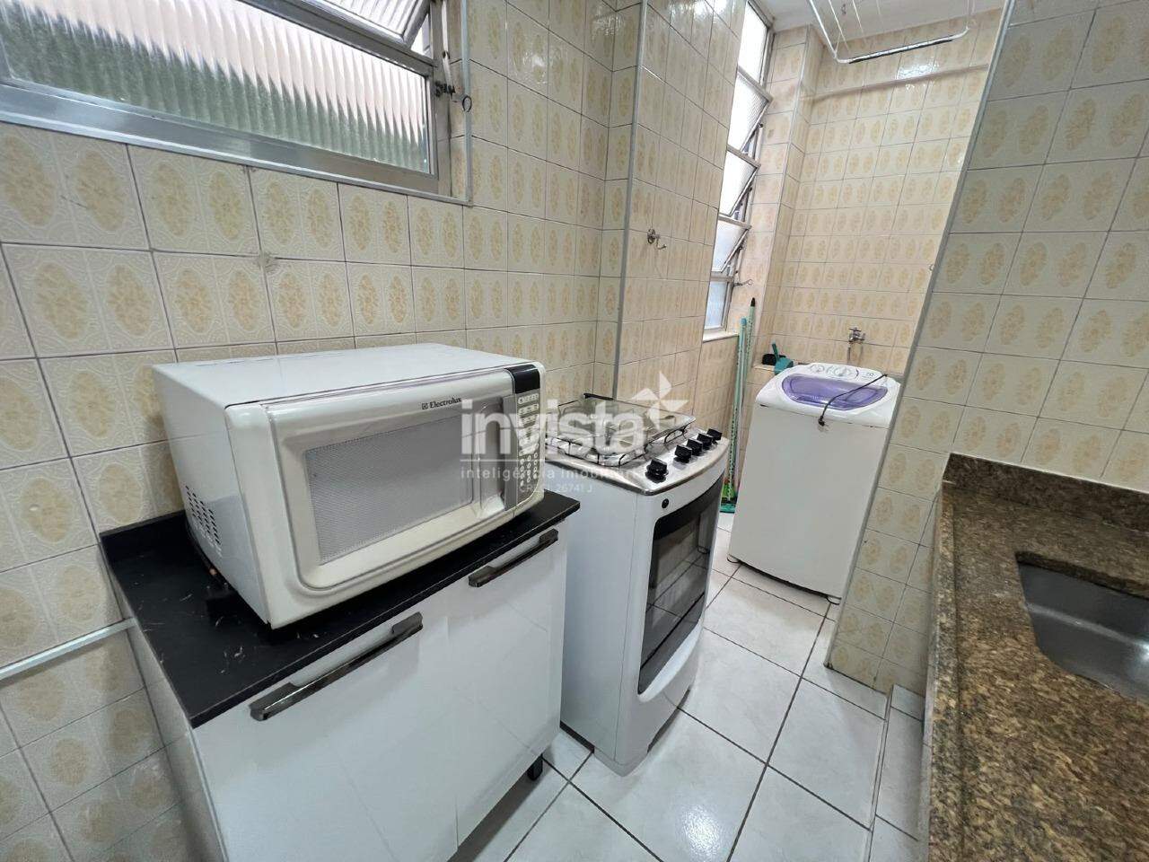 Apartamento para alugar no bairro Pomp&eacute;ia - Santos