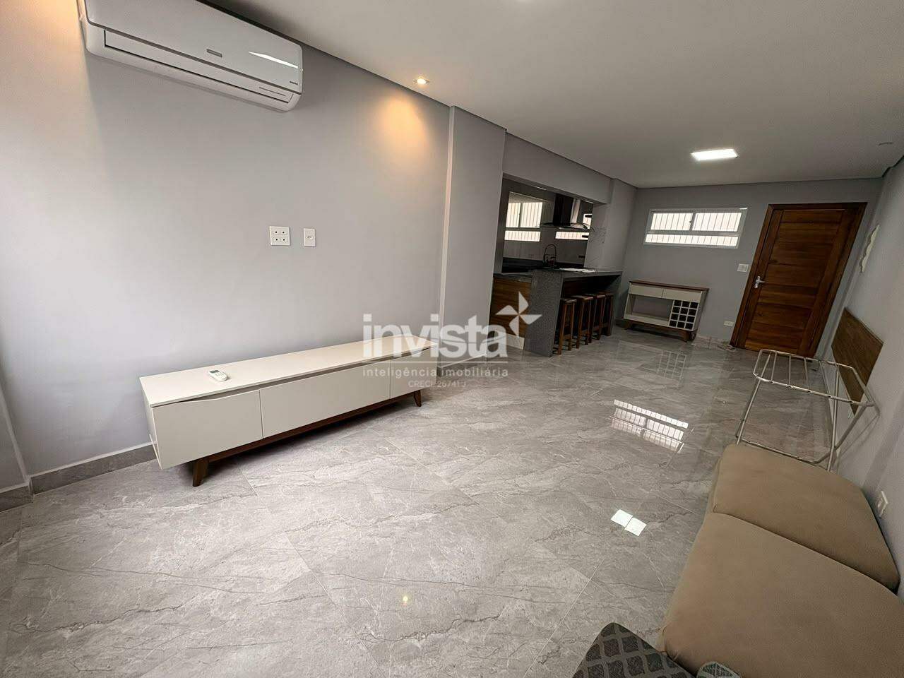 C&oacute;digo: 45104 R$ 5.000,00 Apartamento para alugar em Santos-SP no bairro Boqueir&atilde;o, com 1 dormit&oacute;rio e 67m&sup2; 67 m&sup2; 1 quarto 1 vaga - Santos