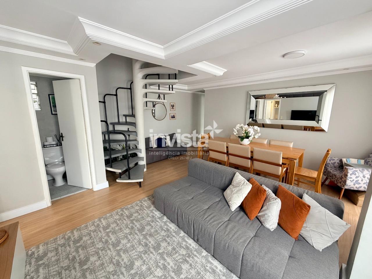 C&oacute;digo: 45112 R$ 1.100.000,00 Cobertura &agrave; venda em Santos-SP no bairro Boqueir&atilde;o, com 3 dormit&oacute;rios e 91m&sup2; 91 m&sup2; 3 quartos 1 vaga - Santos