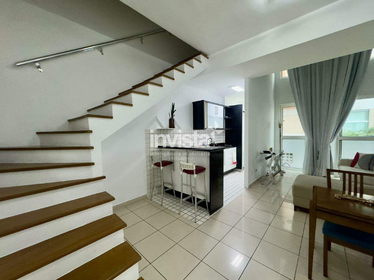 C&oacute;digo: 45255 R$ 5.800,00 Loft para alugar em Santos-SP no bairro Gonzaga, com 1 dormit&oacute;rio e 70m&sup2; 70 m&sup2; 1 quarto 1 vaga - Santos