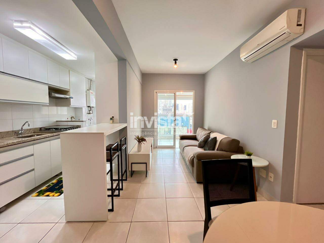 C&oacute;digo: 45388 R$ 5.100,00 Apartamento para alugar em Santos-SP no bairro Gonzaga, com 1 dormit&oacute;rio e 50m&sup2; 50 m&sup2; 1 quarto 1 vaga - Santos