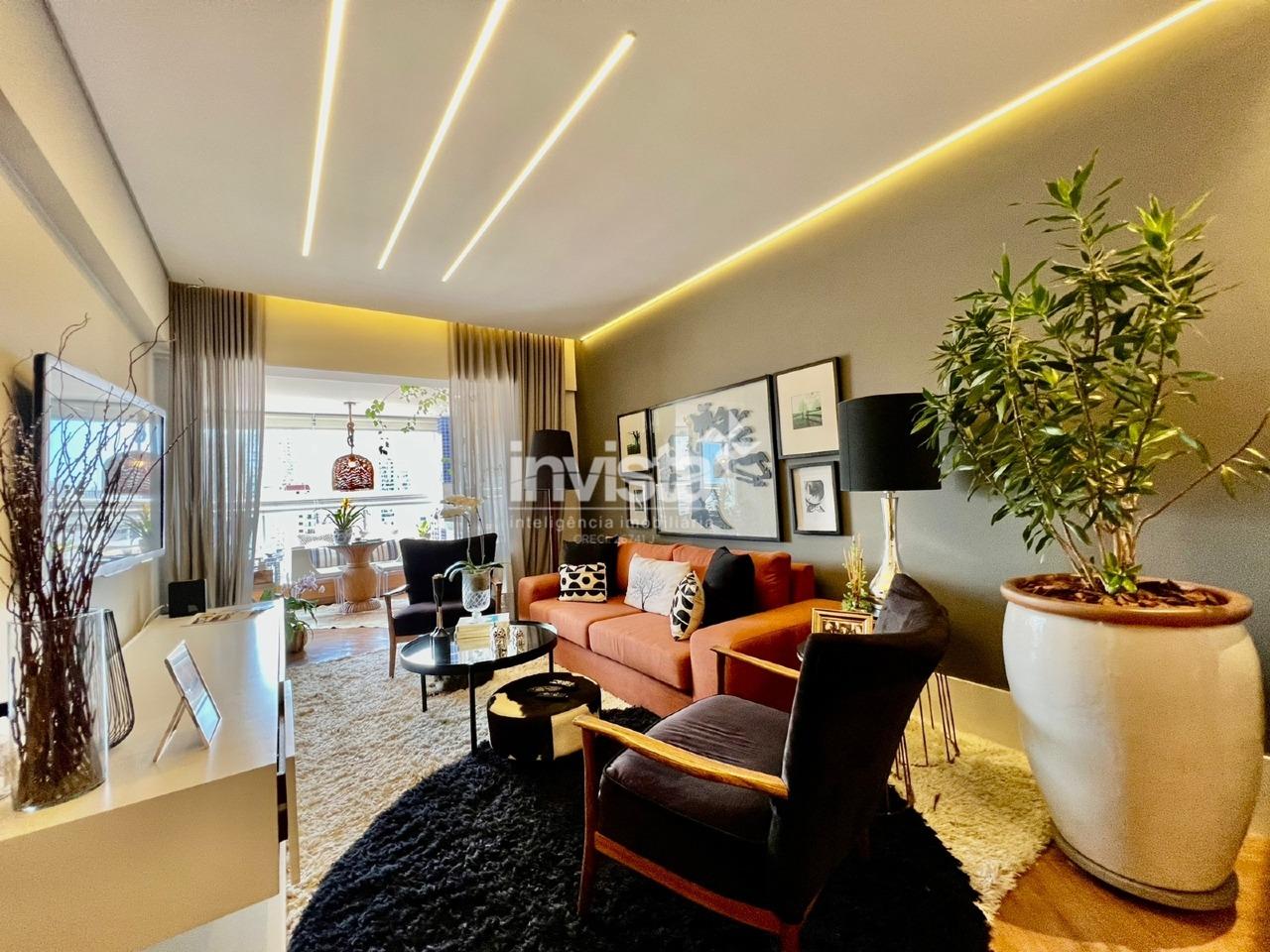 C&oacute;digo: 5393 R$ 1.915.000,00 Apartamento &agrave; venda no bairro Pomp&eacute;ia 114 m&sup2; 2 quartos 2 vagas - Santos