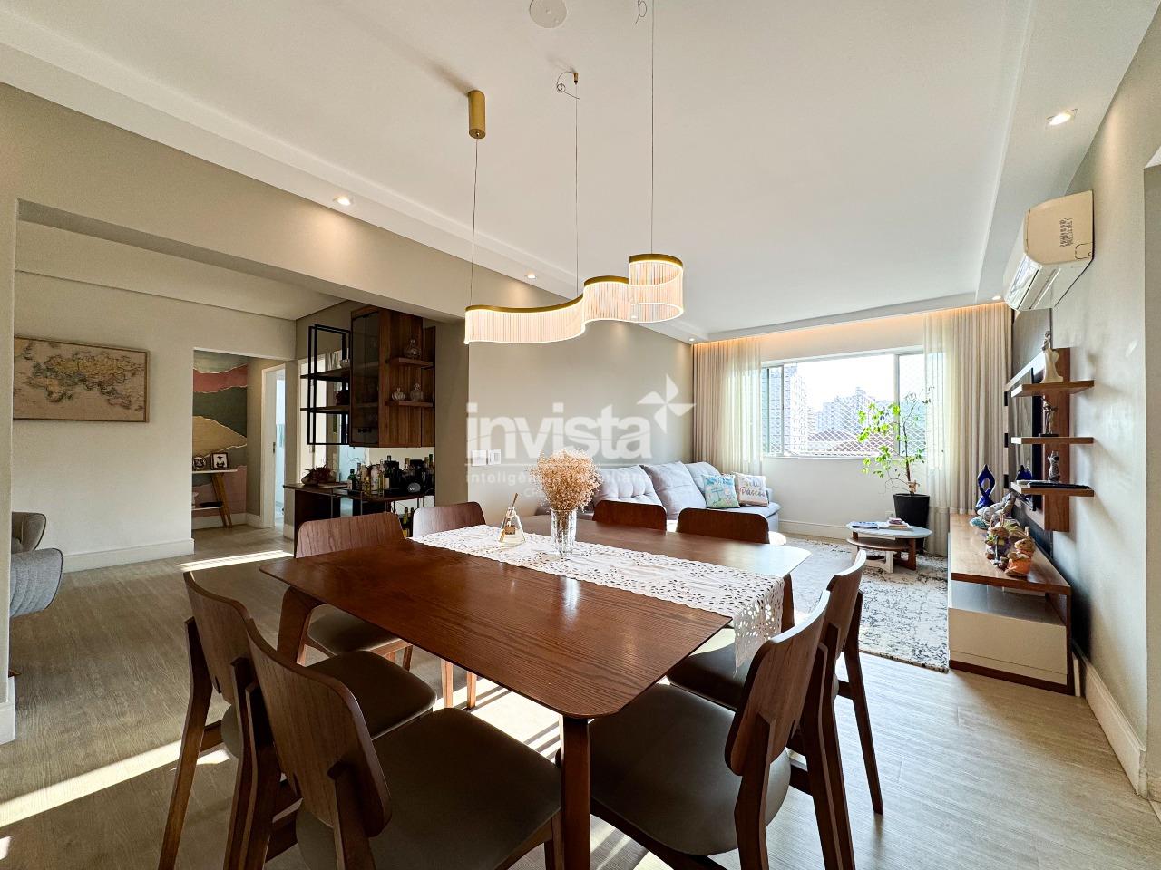 C&oacute;digo: 6675 R$ 950.000,00 Apartamento &agrave; venda no bairro Gonzaga 131 m&sup2; 3 quartos 1 vaga - Santos