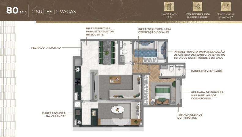 Apartamento à venda com 3 quartos, 80m² - Foto 19