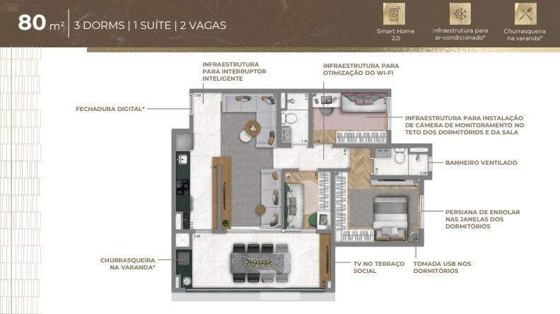 Apartamento à venda com 3 quartos, 80m² - Foto 20