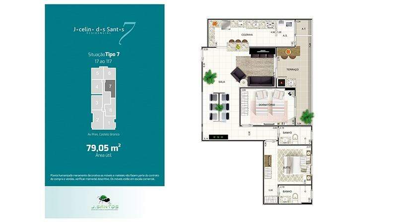 Apartamento à venda com 3 quartos, 76m² - Foto 2