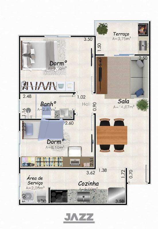 Apartamento à venda com 2 quartos, 53m² - Foto 9