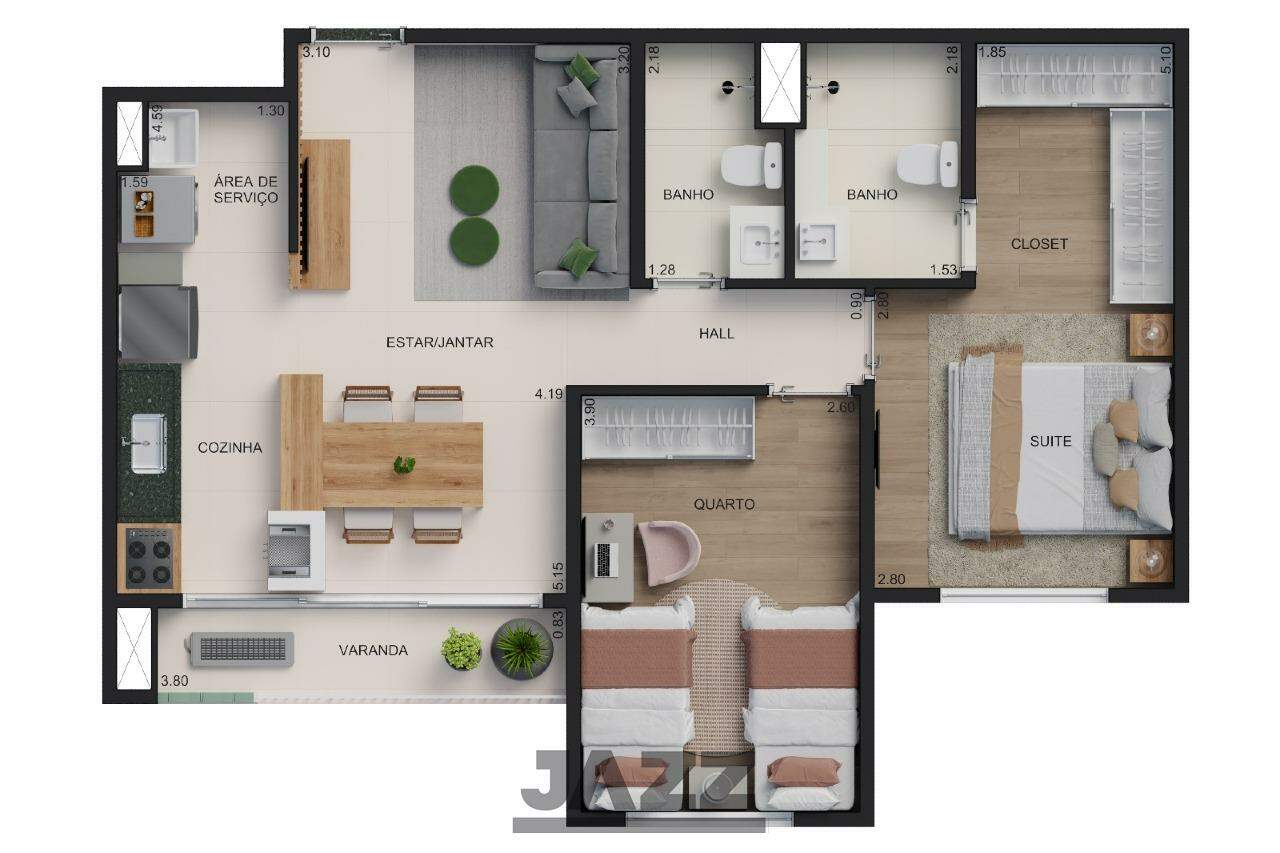 Apartamento à venda com 2 quartos, 63m² - Foto 17