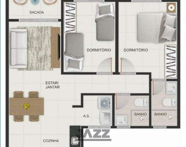 Apartamento à venda com 2 quartos, 70m² - Foto 7