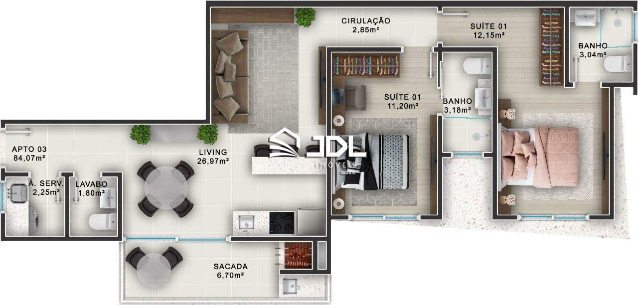 Apartamento à venda no bairro Itacolomi: 