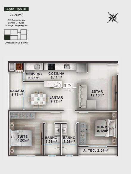 Apartamento à venda no bairro Centro: 