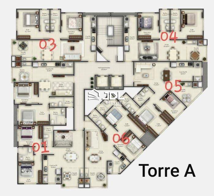 Apartamento à venda no bairro Tabuleiro dos Oliveiras: 