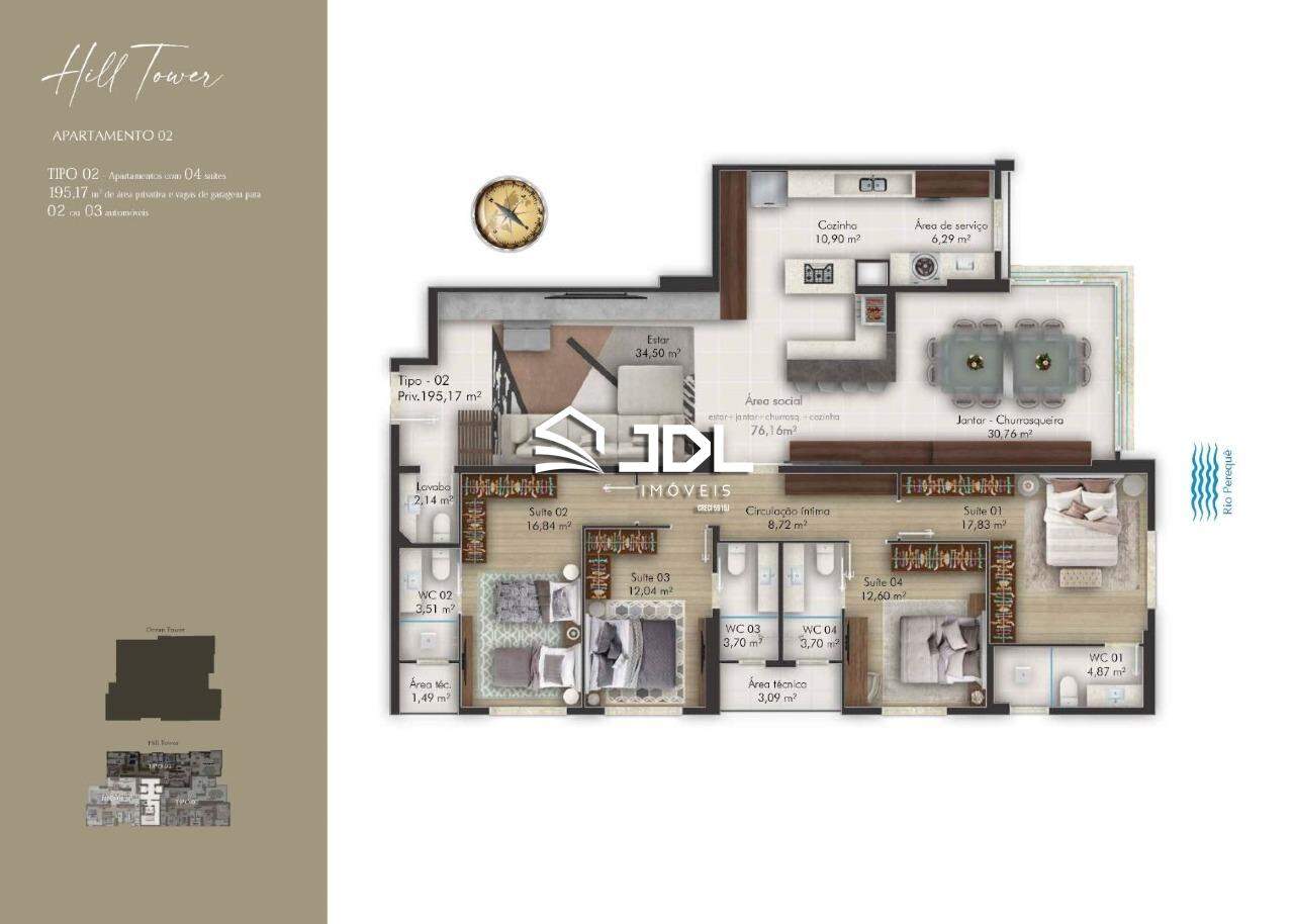 Apartamento à venda no bairro Meia Praia: 